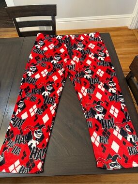 ❤️ Madly Cozy! DC Comics Harley Quinn Plush Fleece Pajama Pants 🖤
